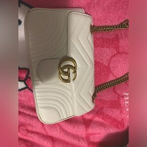 Gucci pearl leather handbag